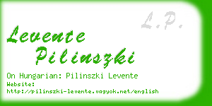 levente pilinszki business card